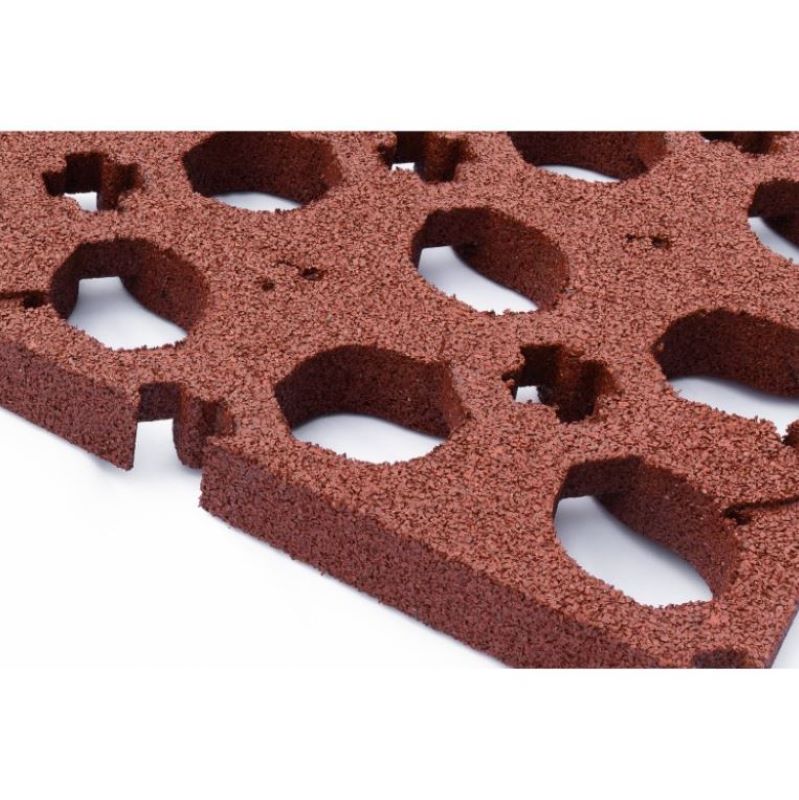 Gumová zatrávňovacia dlažba GRETA 500 × 1000 × 45 mm Červená